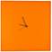 Orangeout Aluminum with Black Hands 23" Square Wall Clock