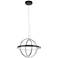 Orb 21 1/4" Wide Matte Black and Polished Nickel LED Pendant