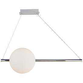 Image1 of Orb 36" Wide Chrome LED Linear Bar Pendant Light