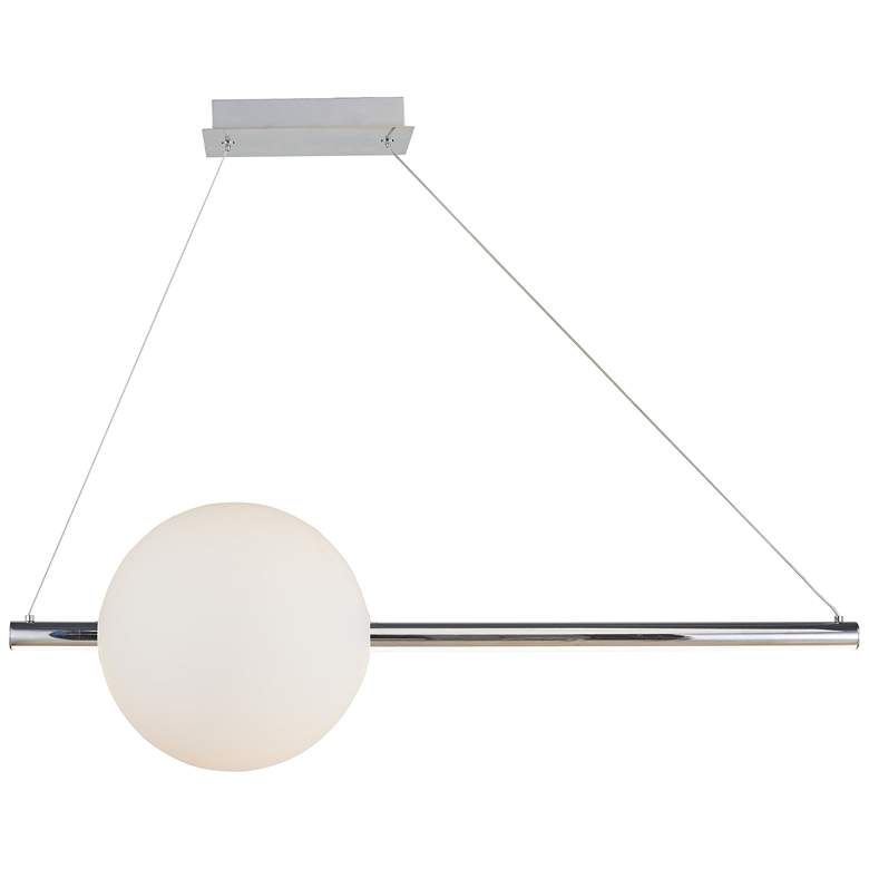 Image 1 Orb 36" Wide Chrome LED Linear Bar Pendant Light