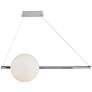 Orb 36" Wide Chrome LED Linear Bar Pendant Light