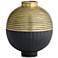 Orb Box - Matte Black - Antique Brass