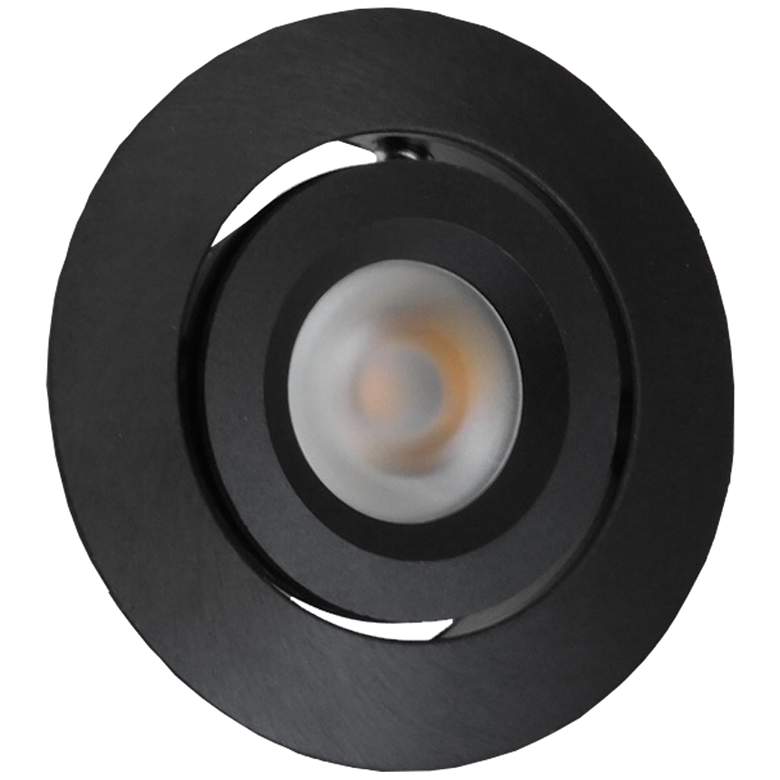 Image 1 Orba 2" Wide Black LED Recessed Mount Under Cabinet Light