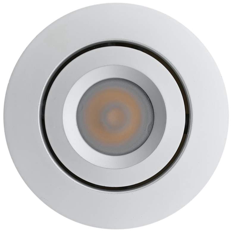 Image 1 Orba 2" Wide White LED Recessed Mount Under Cabinet Light