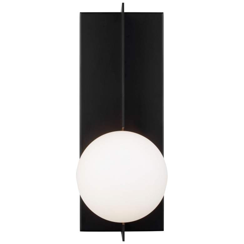 Image 1 Orbel 13" High Matte Black LED Wall Sconce