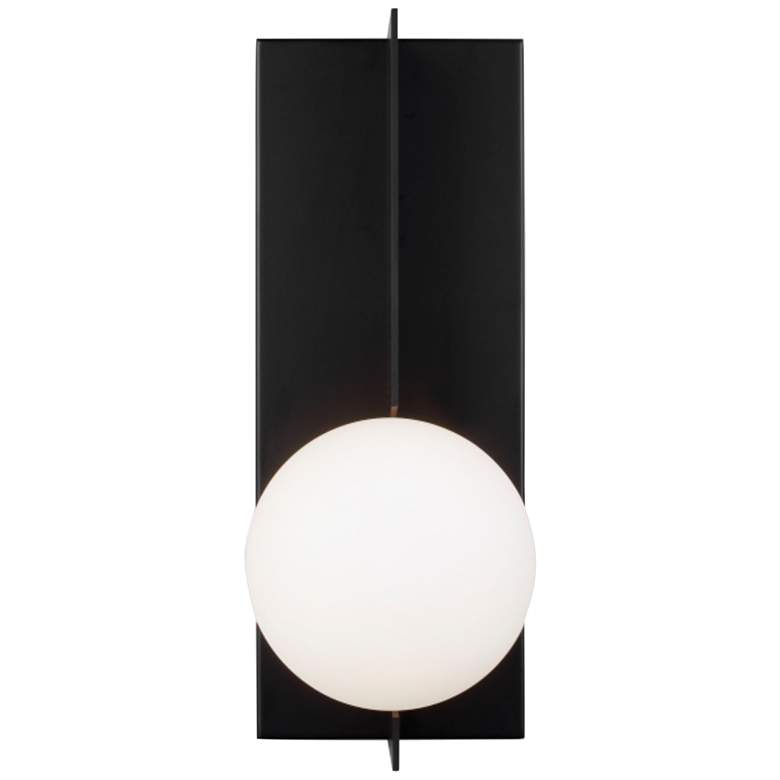 Image 1 Orbel 13" High Matte Black Wall Sconce