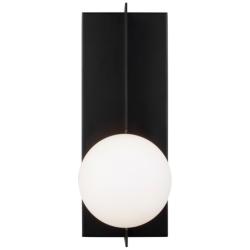 Orbel 13&quot; High Matte Black Wall Sconce