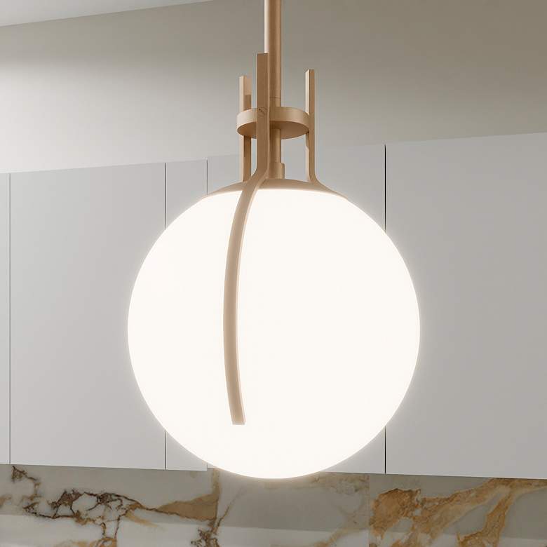 Image 1 Orbit 1-Light Bronze Gold Pendant Light