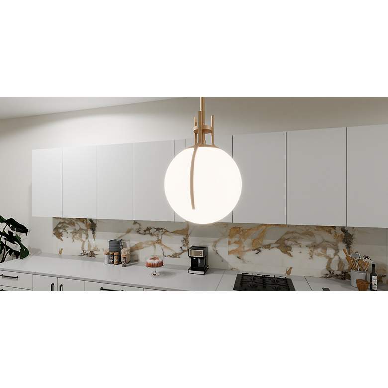 Image 7 Orbit 1-Light Bronze Gold Pendant Light more views