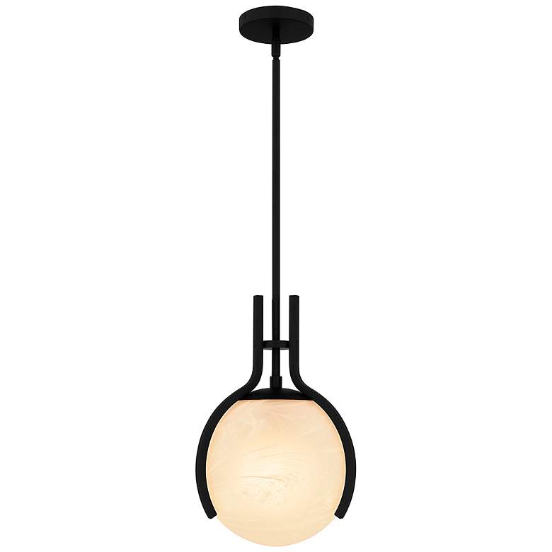 Image 2 Orbit 1-Light Matte Black Pendant Light