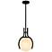 Orbit 1-Light Matte Black Pendant Light