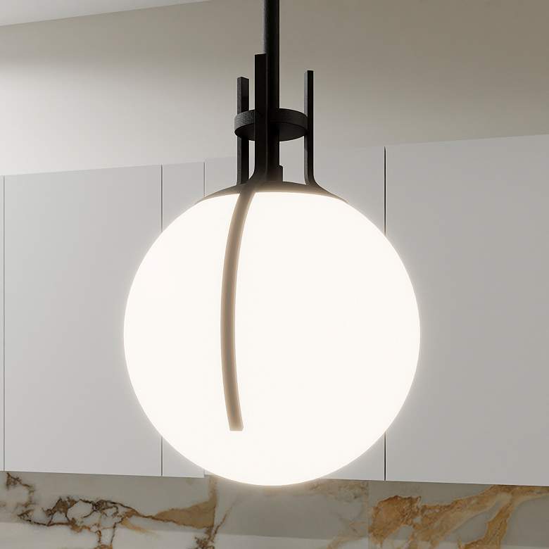 Image 1 Orbit 1-Light Matte Black Pendant Light