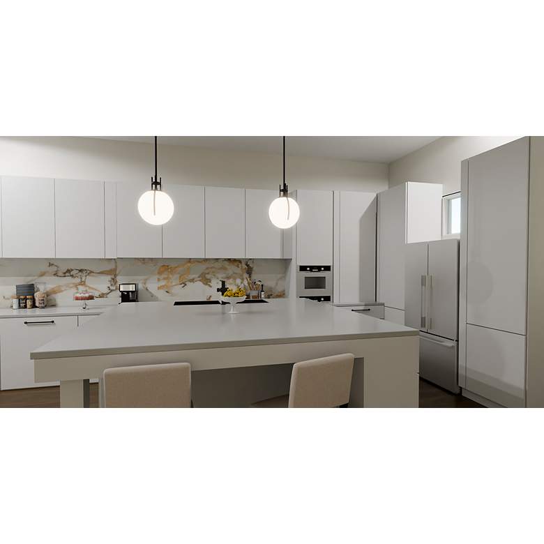 Image 6 Orbit 1-Light Matte Black Pendant Light more views