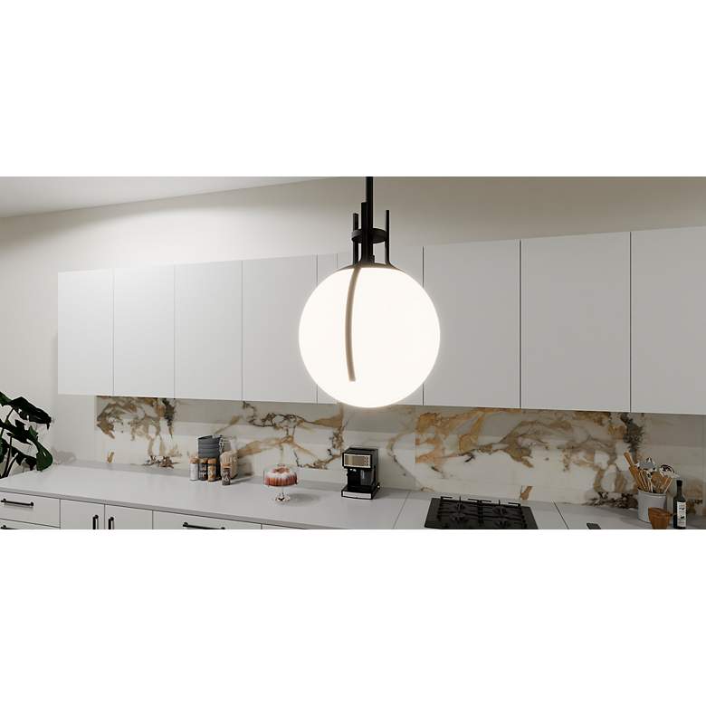 Image 7 Orbit 1-Light Matte Black Pendant Light more views