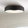 Orbit 17 3/4" High Black Drum LED Ceiling Light