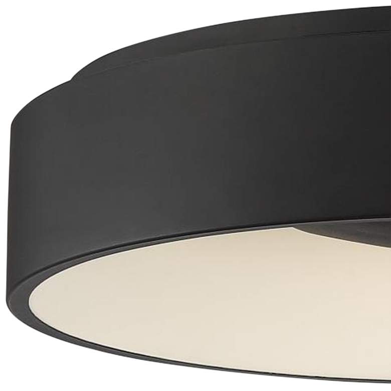 Image 3 Orbit 17 3/4 inch High Black Drum LED Ceiling Light more views