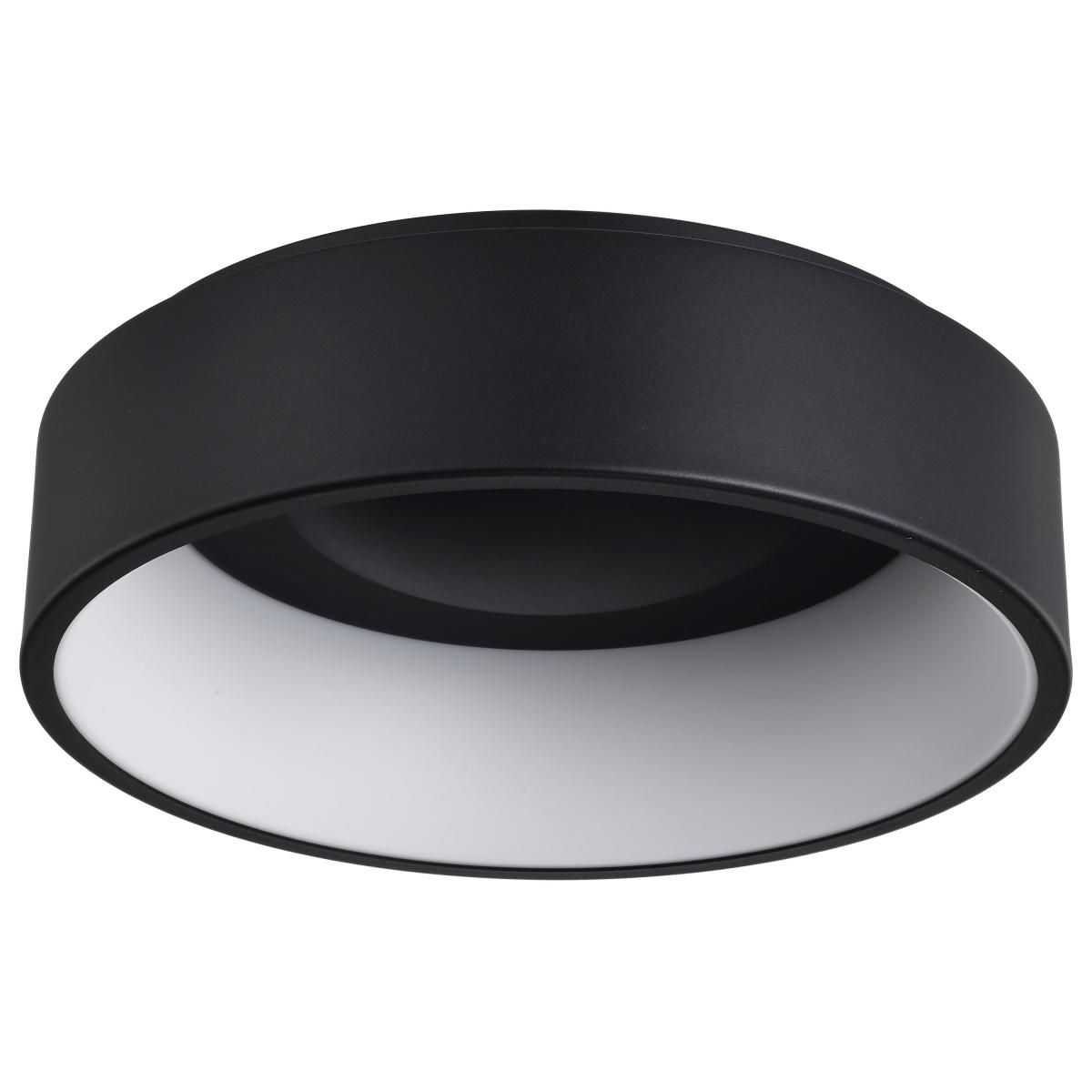 Image 5 Orbit 17 3/4" High Black Drum LED Ceiling Light more views