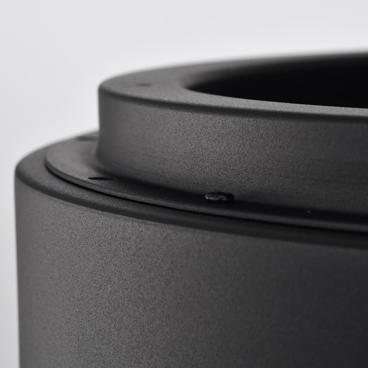 Orbit 17 3/4" High Black Drum LED Ceiling Light