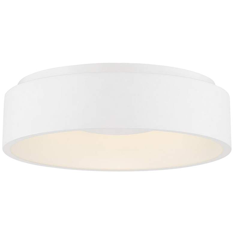 Image 1 Orbit 17 3/4 inch Wide White Drum LED Ceiling Light