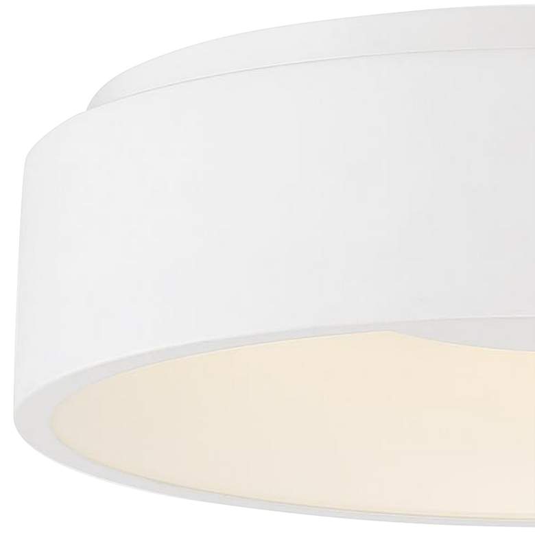 Image 2 Orbit 17 3/4 inch Wide White Drum LED Ceiling Light more views