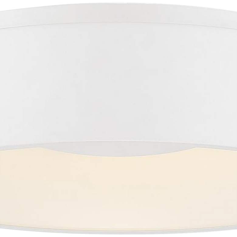 Image 3 Orbit 17 3/4" Wide White Drum LED Ceiling Light more views