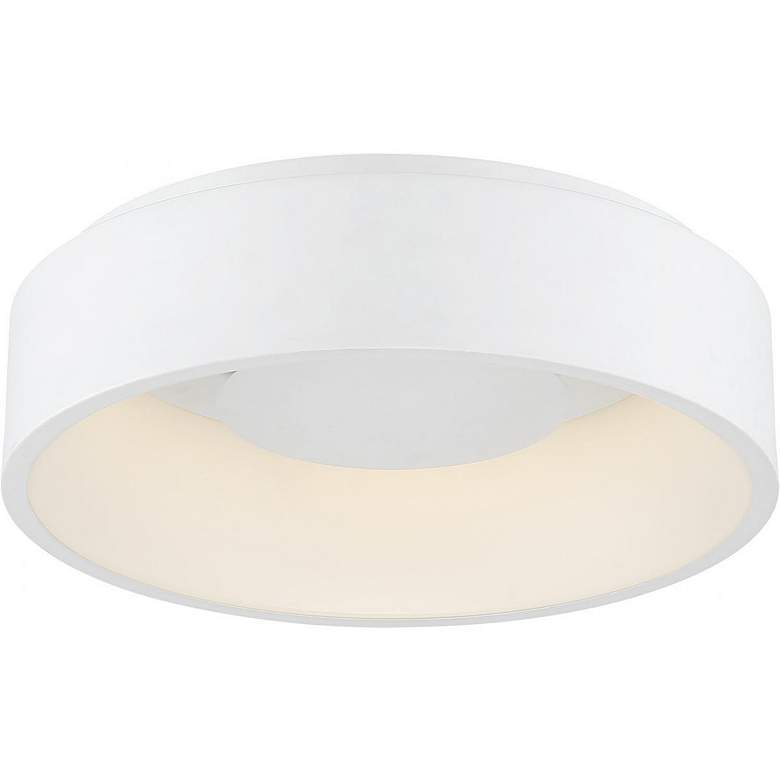 Image 4 Orbit 17 3/4" Wide White Drum LED Ceiling Light more views