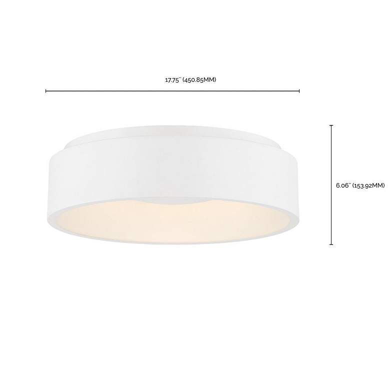 Image 6 Orbit 17 3/4" Wide White Drum LED Ceiling Light more views