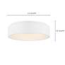 6_Orbit 17 3/4" Wide White Drum LED Ceiling Light more views