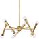 Orbit 20" Wide Warm Brass 10-Light Sputnik Chandelier