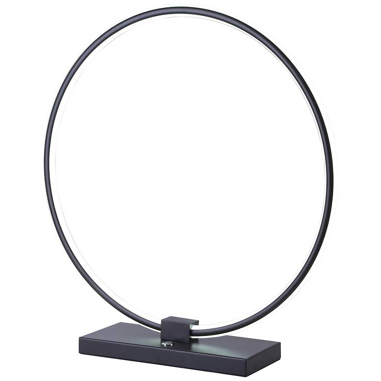 Image 2 Orbit 21 1/2" High Black Open Ring LED Accent Table Lamp