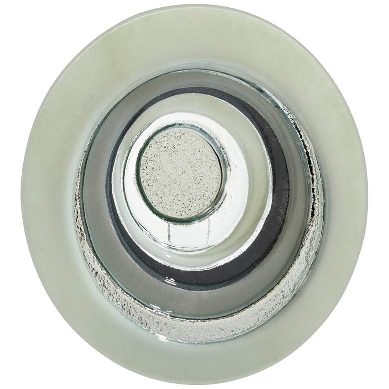 Image 1 Orbit 22 1/2 inch Wide Silver and Gray Art Glass Charger Plate