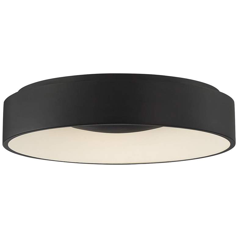 Orbit 23 1/4 inch Wide Black Drum LED Ceiling Light