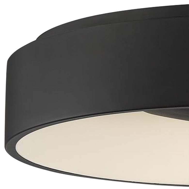 Image 3 Orbit 23 1/4" Wide Black Drum LED Ceiling Light more views