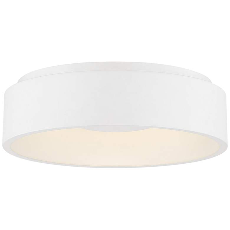 Image 2 Orbit 23 1/4 inch Wide White Drum LED Ceiling Light