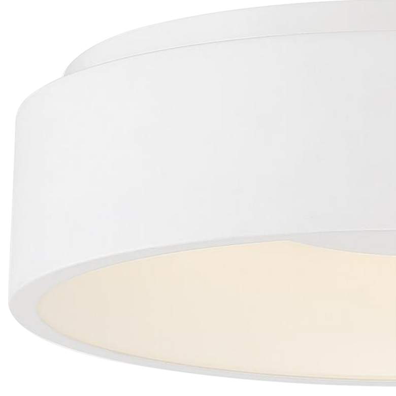 Image 3 Orbit 23 1/4" Wide White Drum LED Ceiling Light more views