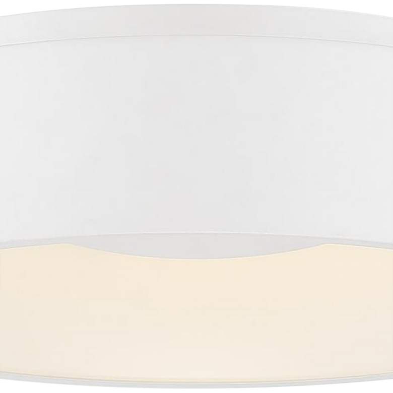 Image 4 Orbit 23 1/4 inch Wide White Drum LED Ceiling Light more views