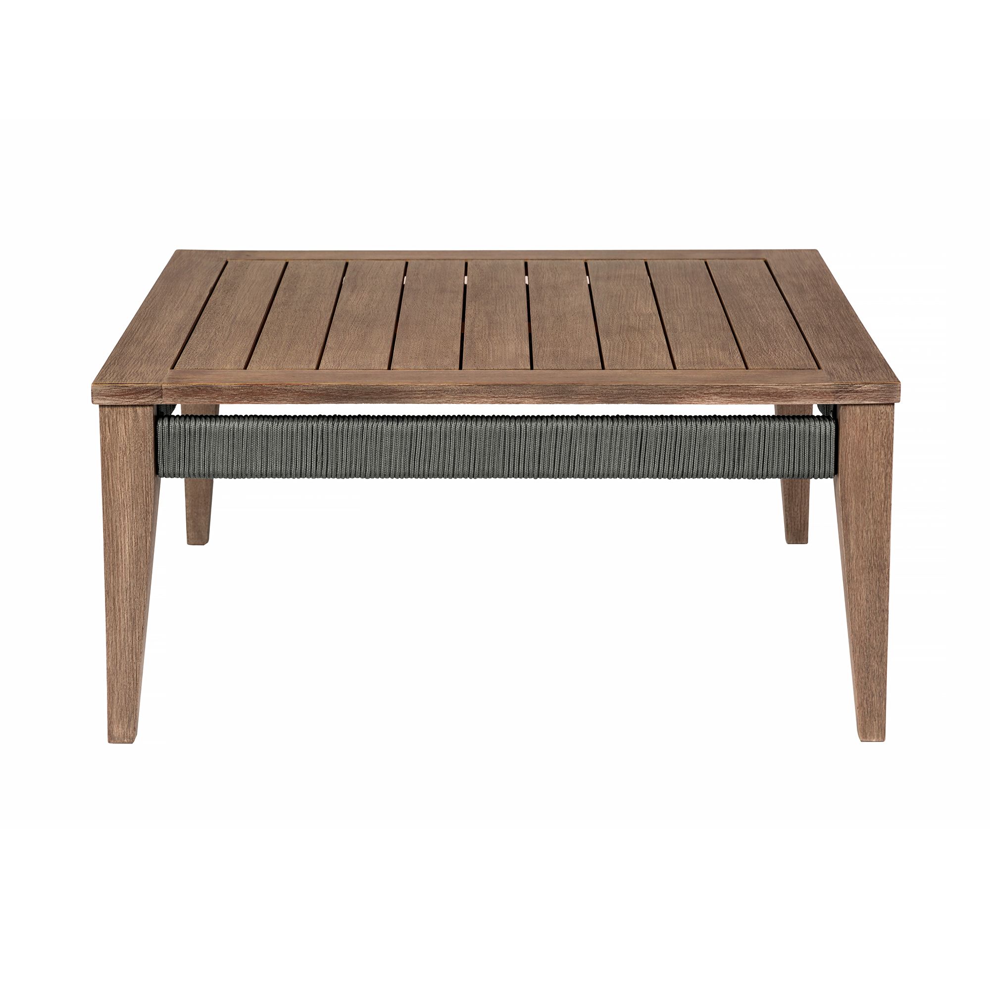 Image 3 Orbit 35.5 in. Outdoor Square Coffee Table in Weathered Eucalyptus Wood more views