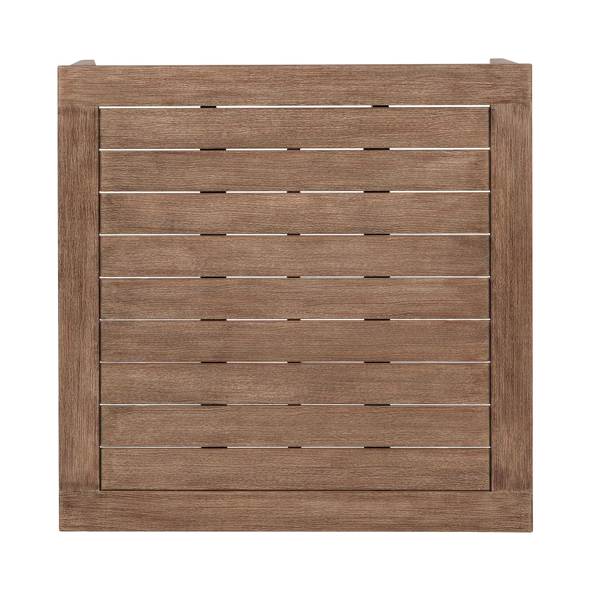 Image 4 Orbit 35.5 in. Outdoor Square Coffee Table in Weathered Eucalyptus Wood more views