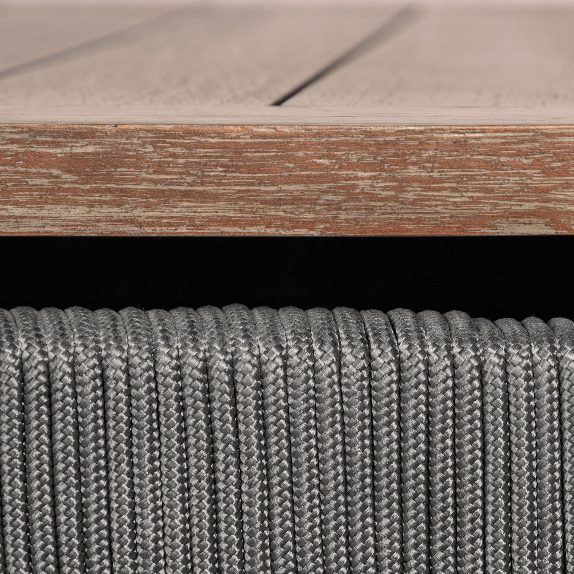 Image 7 Orbit 35.5 in. Outdoor Square Coffee Table in Weathered Eucalyptus Wood more views