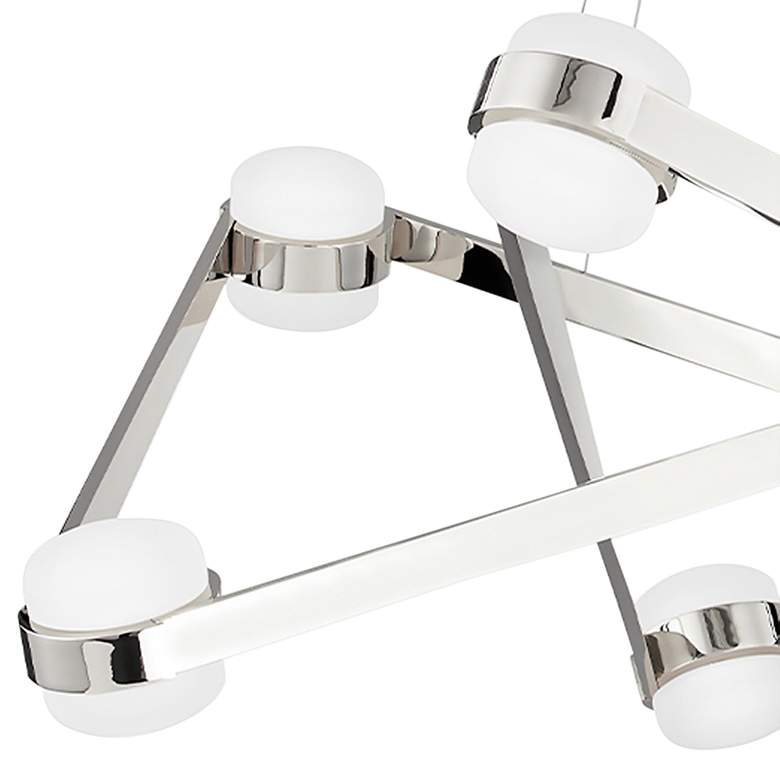 Image 2 Orbit 38" Wide Polished Nickel 6-Light LED Chandelier more views