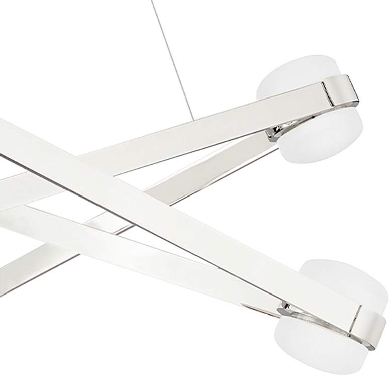 Image 3 Orbit 38" Wide Polished Nickel 6-Light LED Chandelier more views