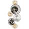 Orbit 42" High Black Gold Silver Metal Plate Wall Decor