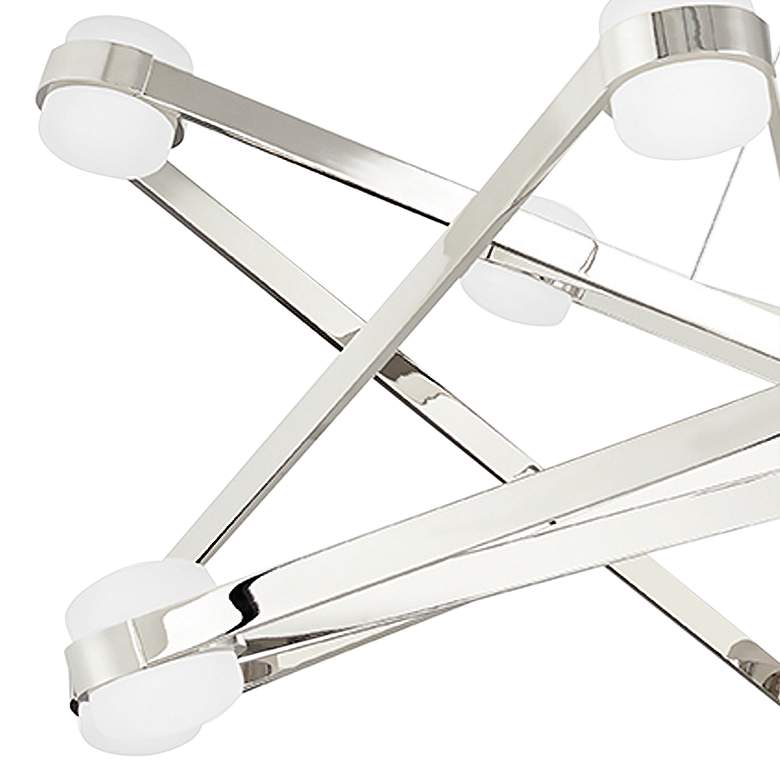 Image 2 Orbit 56 1/2" Wide Polished Nickel 12-Light LED Chandelier more views