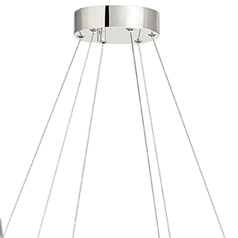 Image 3 Orbit 56 1/2" Wide Polished Nickel 12-Light LED Chandelier more views