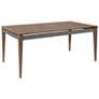 Orbit 65 in. Wide Outdoor Patio Dining Table in Weathered Eucalyptus Wood