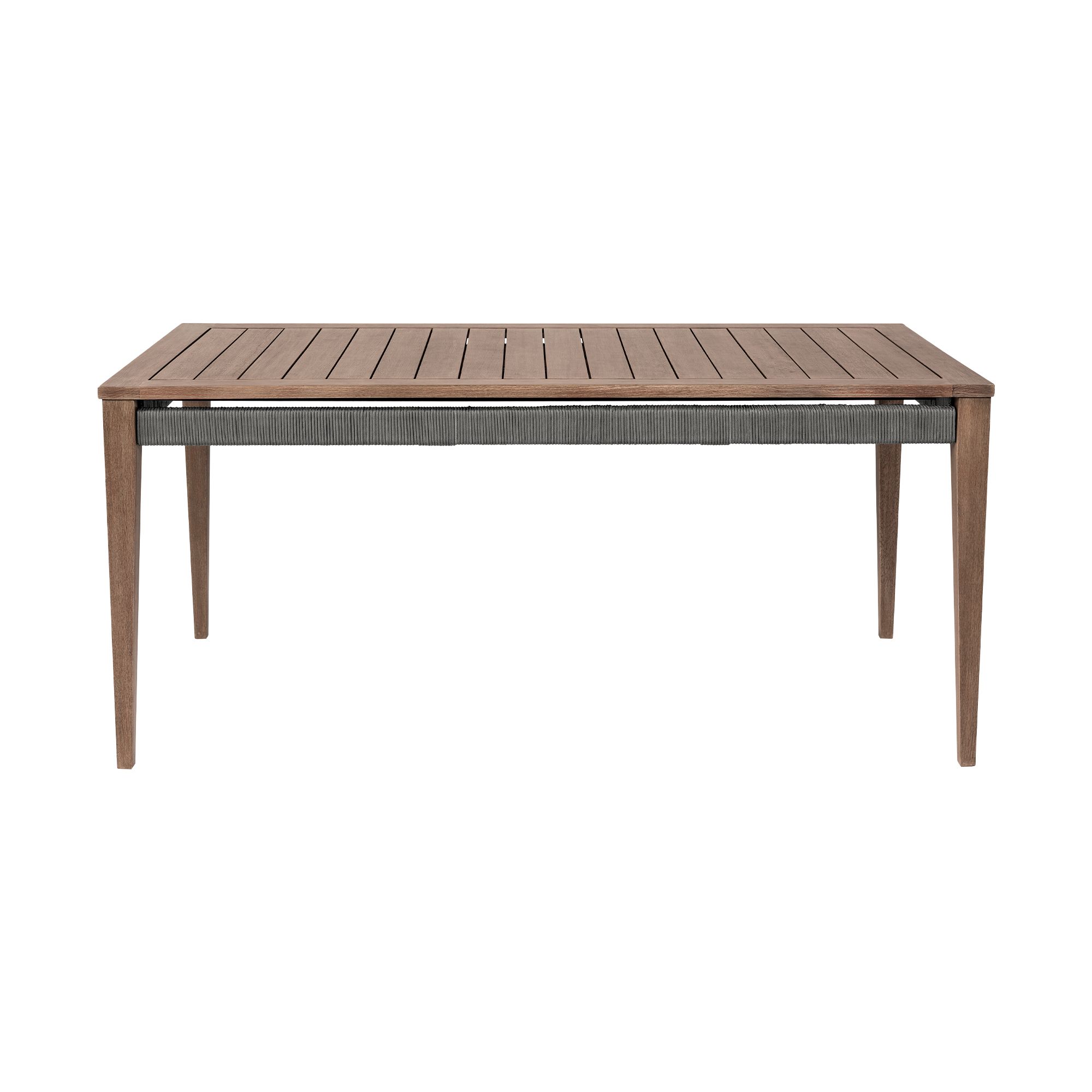 Image 3 Orbit 65 in. Wide Outdoor Patio Dining Table in Weathered Eucalyptus Wood more views
