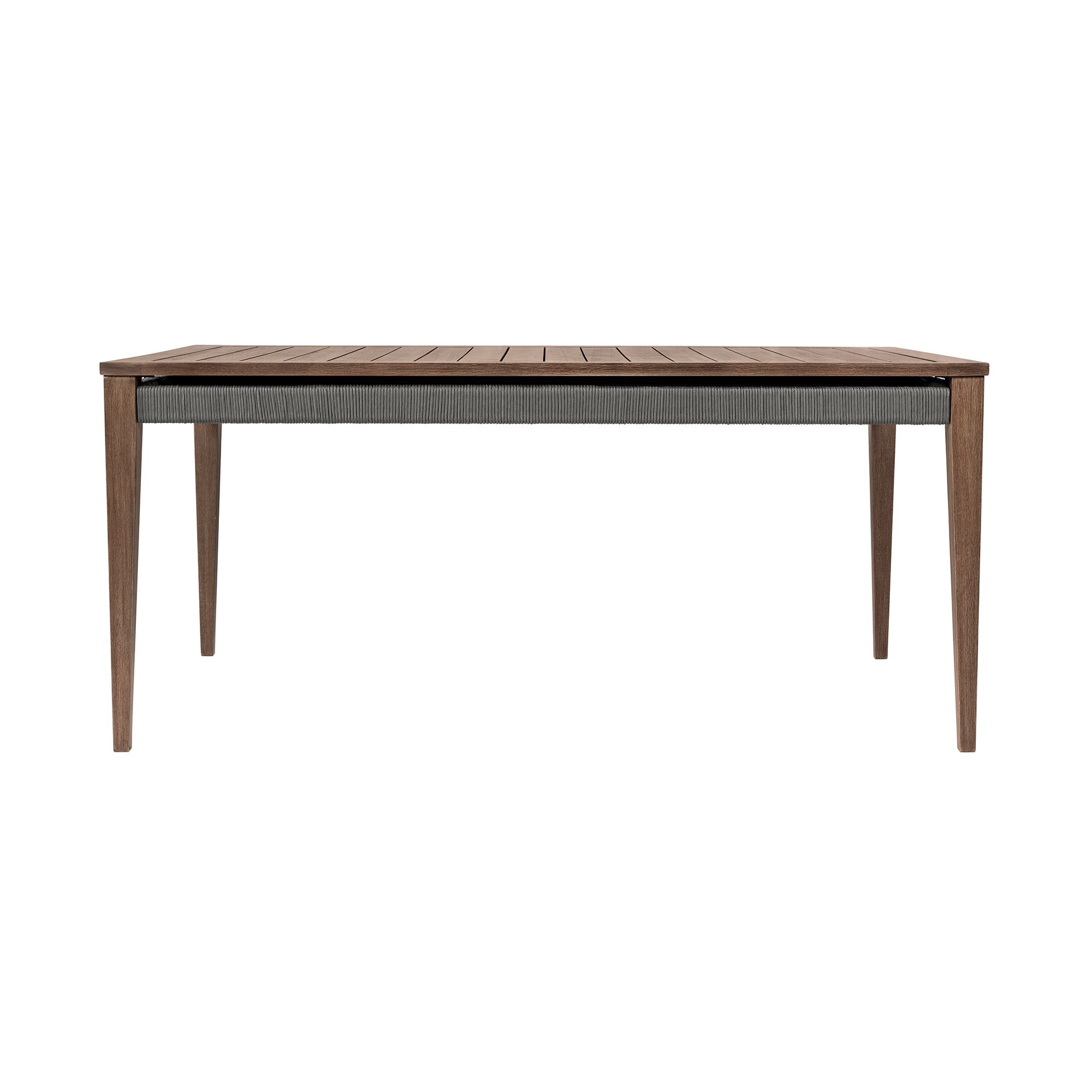 Image 4 Orbit 65 in. Wide Outdoor Patio Dining Table in Weathered Eucalyptus Wood more views