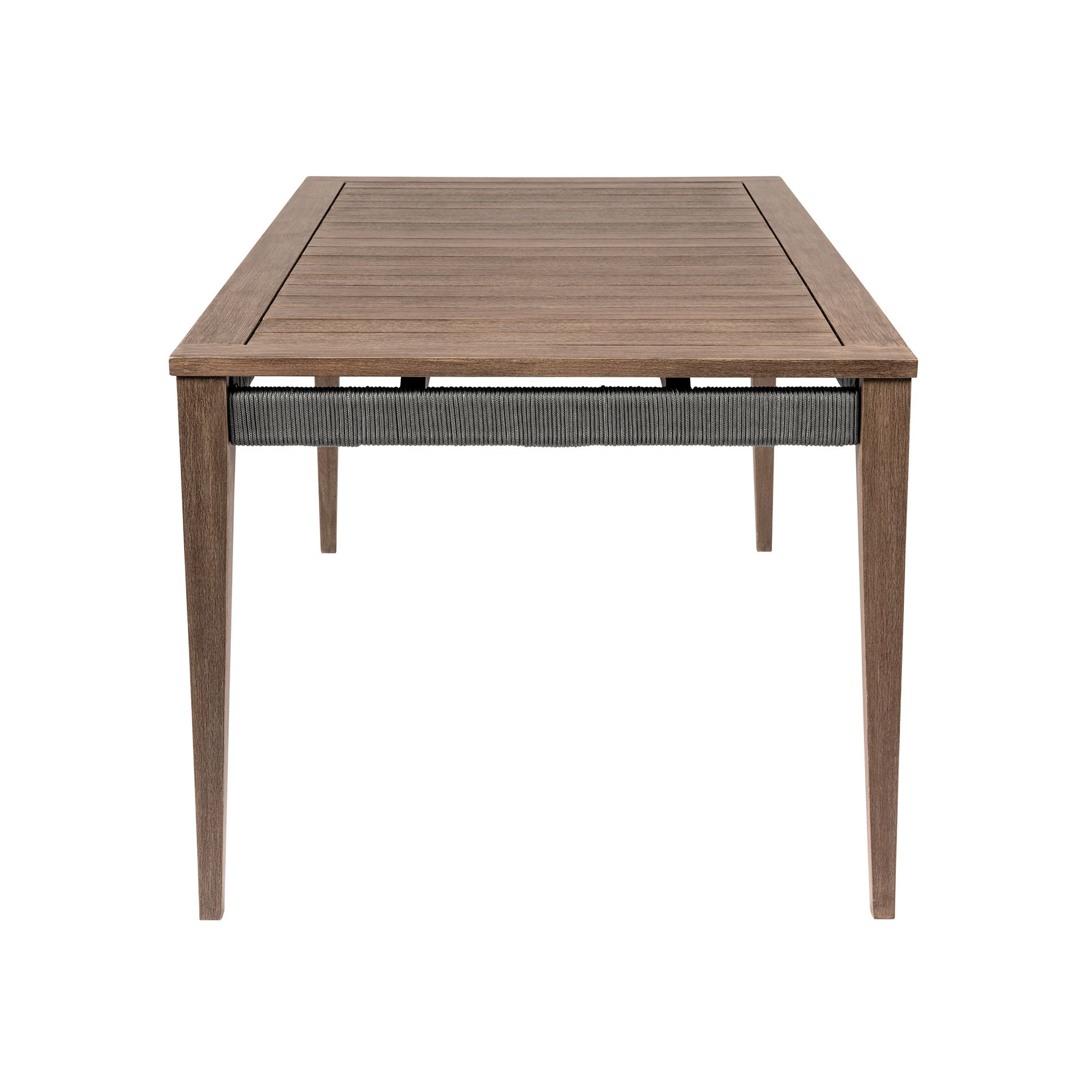 Image 5 Orbit 65 in. Wide Outdoor Patio Dining Table in Weathered Eucalyptus Wood more views