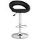 Orbit Black Faux Leather Adjustable Counter or Bar Stool