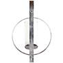Orbit II Antique Silver Wall Sconce Pillar Candle Holder